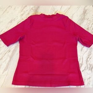 Maeve mock-neck ribbed top